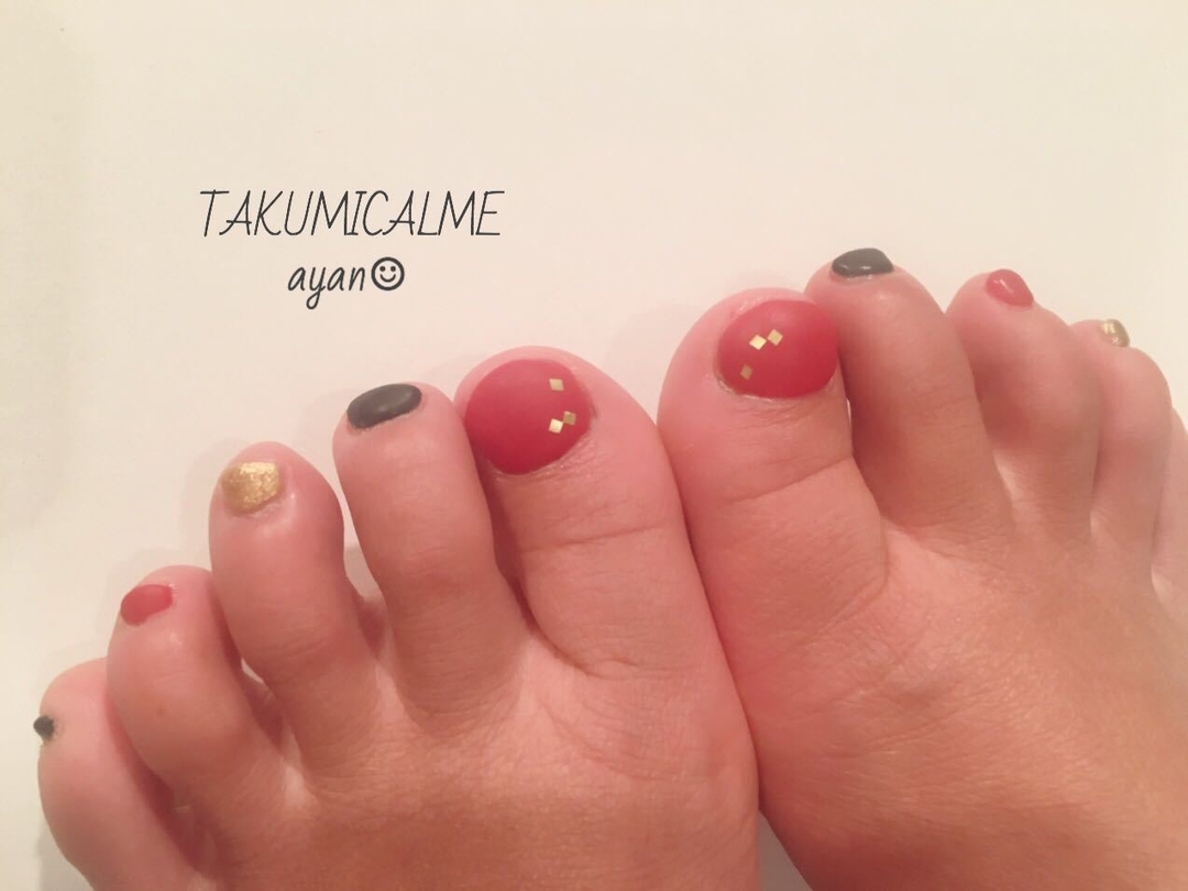aynさんのネイルデザインの写真。テーマは『nail、ネイル、フット