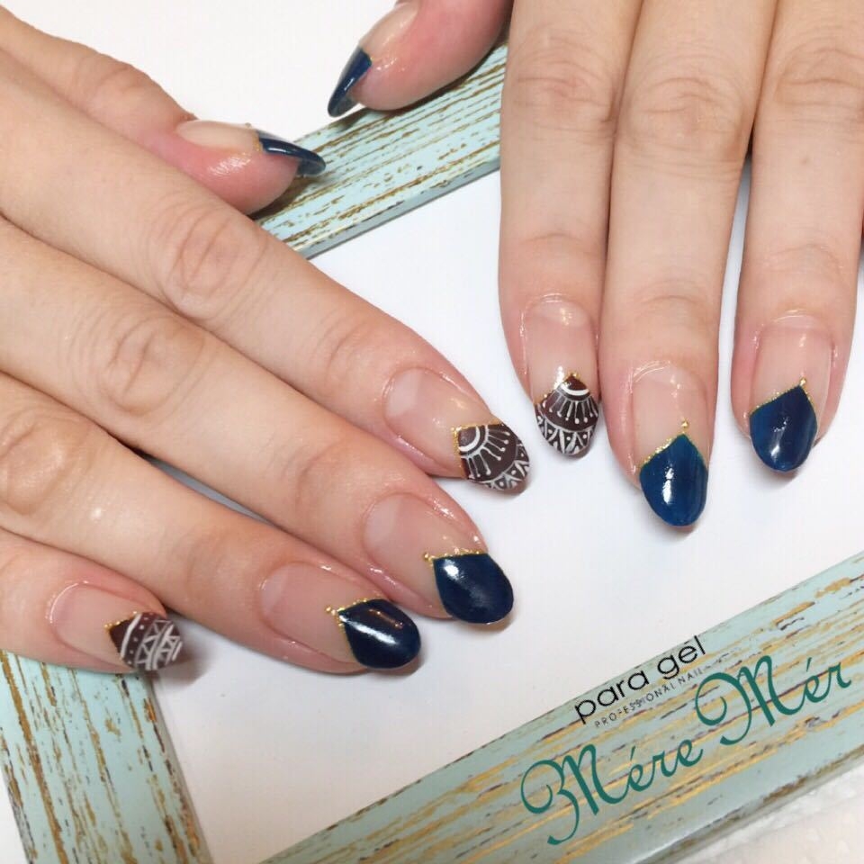 Meremer Sayakaaoeのネイルデザイン 冬ネイル Nail16w ネイティヴネイル Tredina