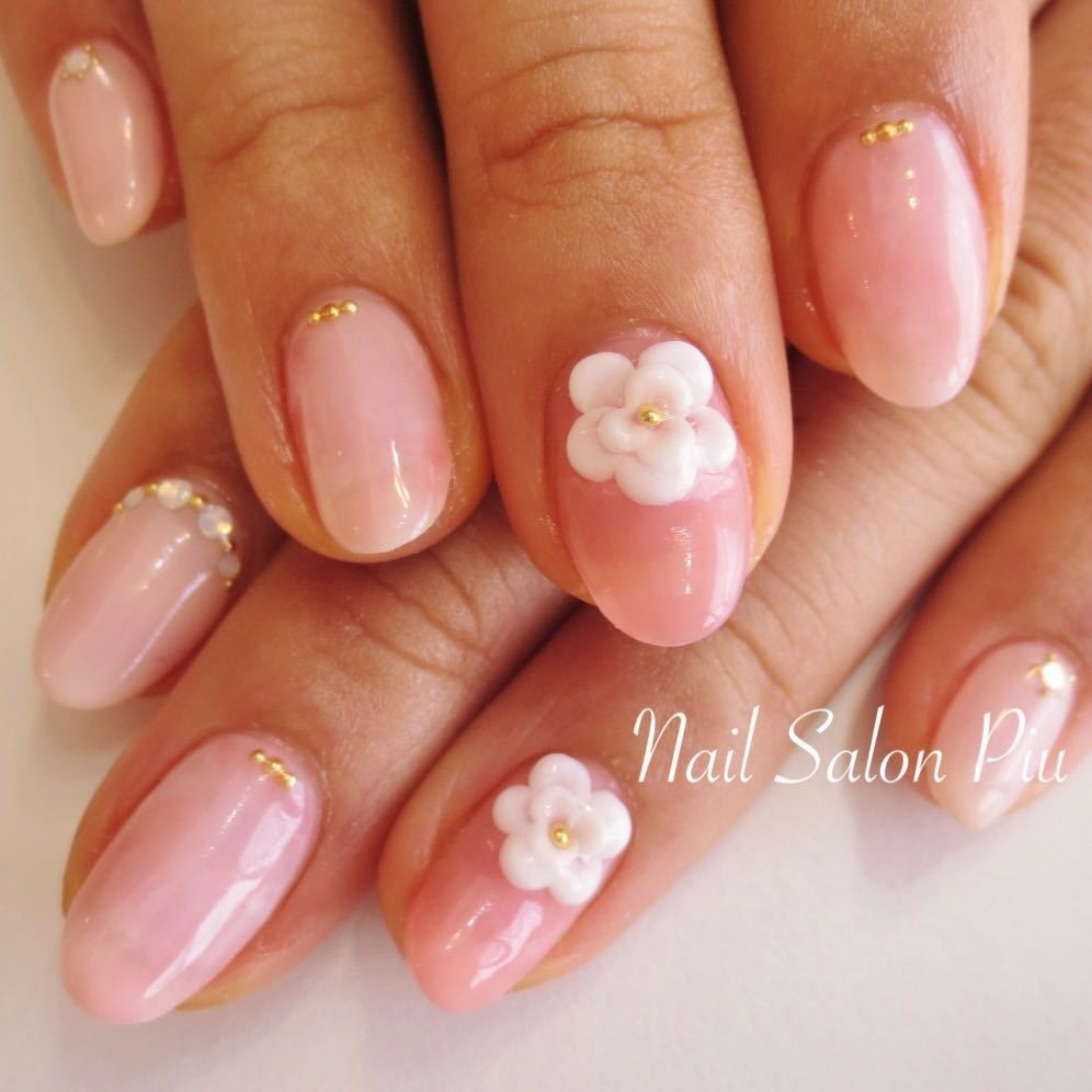 Nail Salon Piuのネイルデザイン 大人可愛い 春ネイル ピンクネイル Tredina