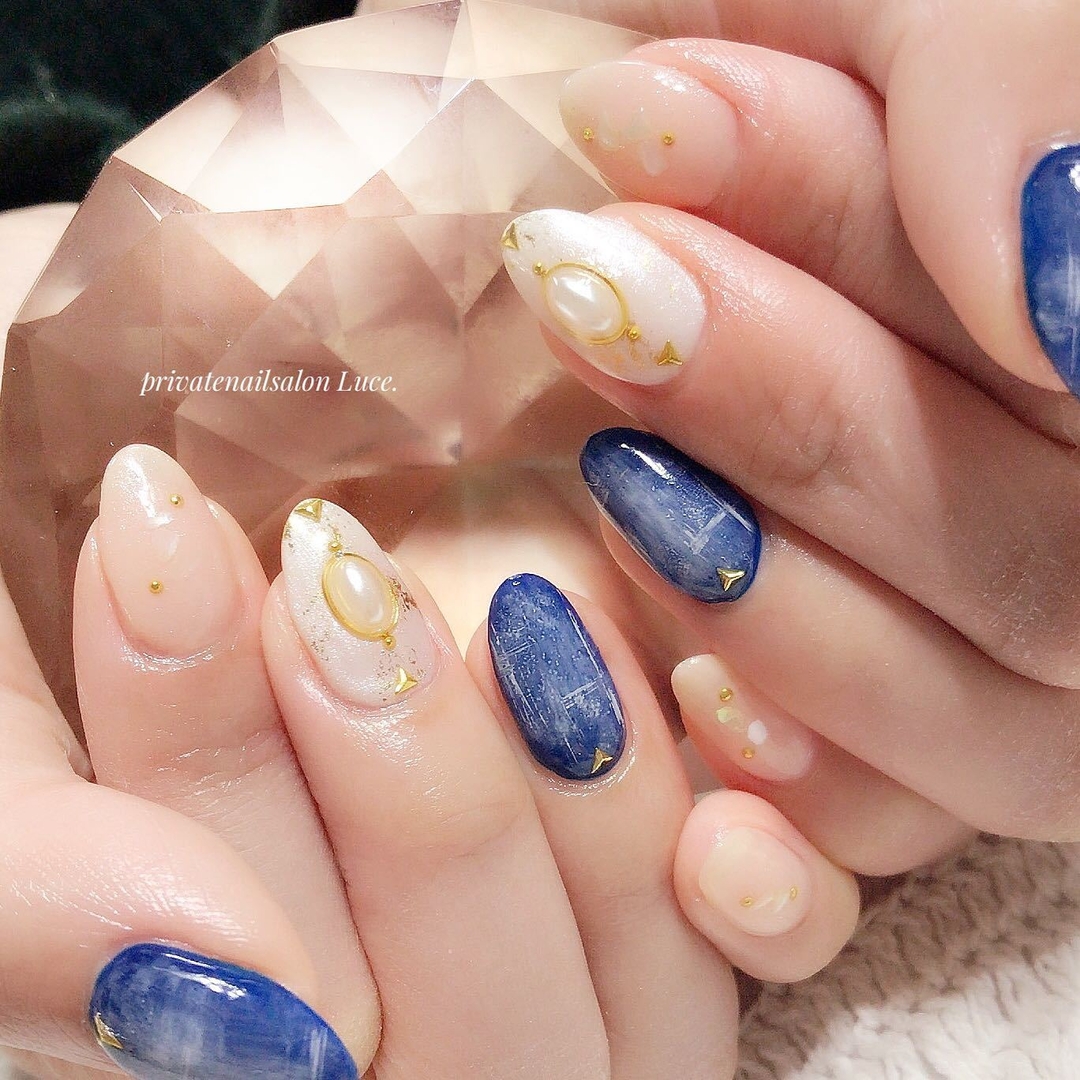 Privatenailsalon Luce のネイルデザイン Tredina 大人可愛い デニム Tredina