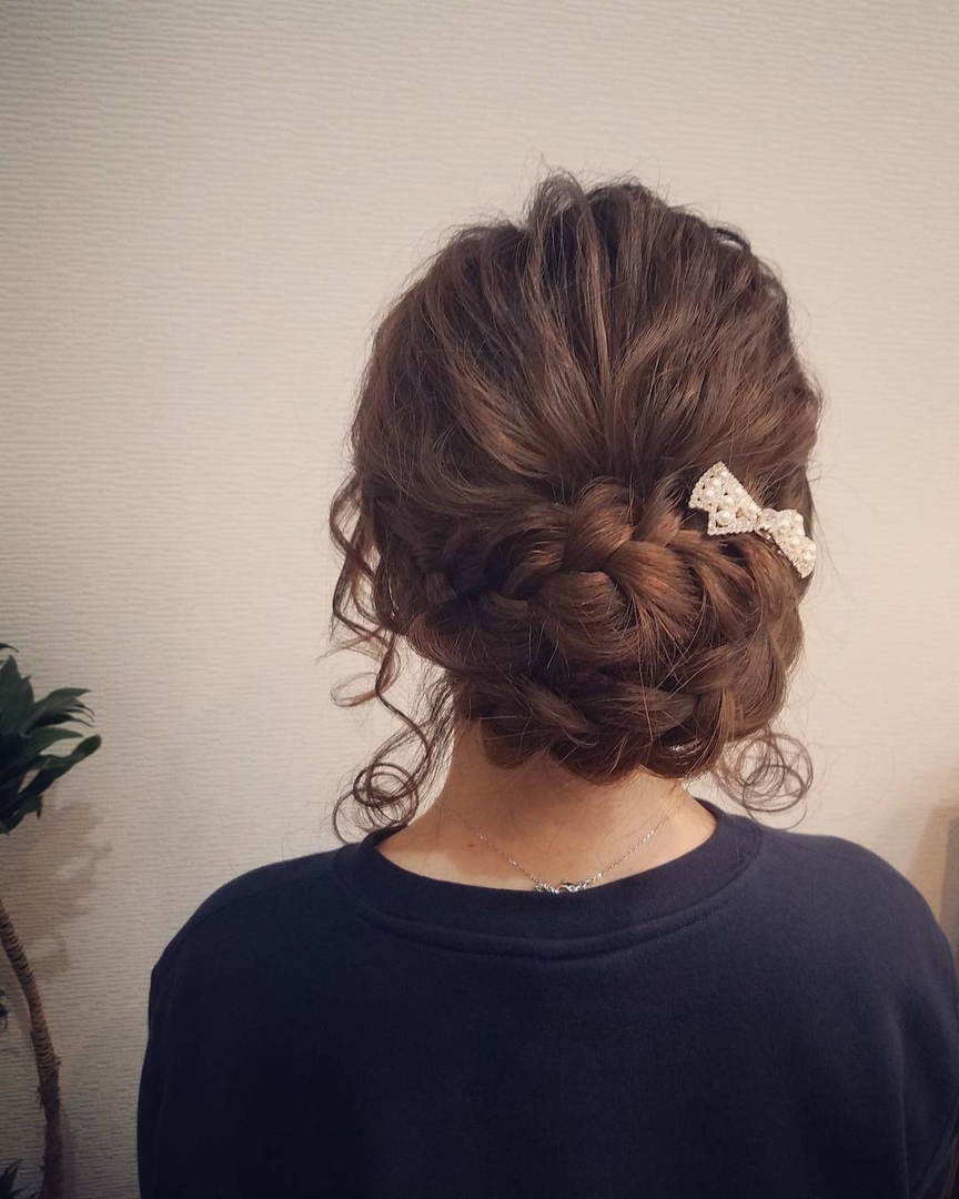 ヘアスタイル 宮崎市STELLA 宮崎市ヘアセット ヘアセット ヘアセット専門 セットサロン ヘアアレンジ アップスタイル 宮崎市 宮崎 結婚式 編み込み 編み込みアレンジ