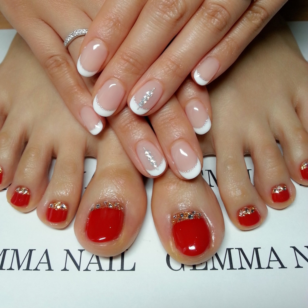 六本木ネイルサロン Gemma Nail のスナップ 夏ネイル 春ネイル フレンチネイル Tredina