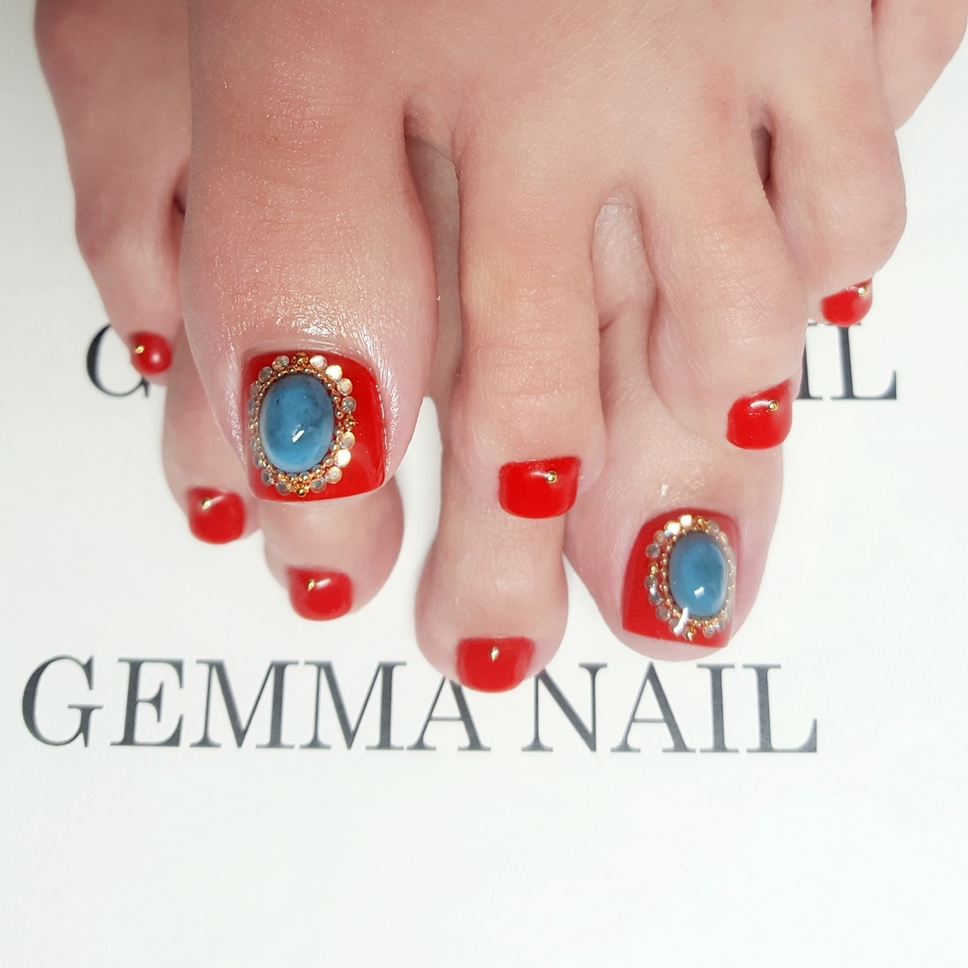 六本木ネイルサロン Gemma Nail さんのネイルデザイン フットネイル