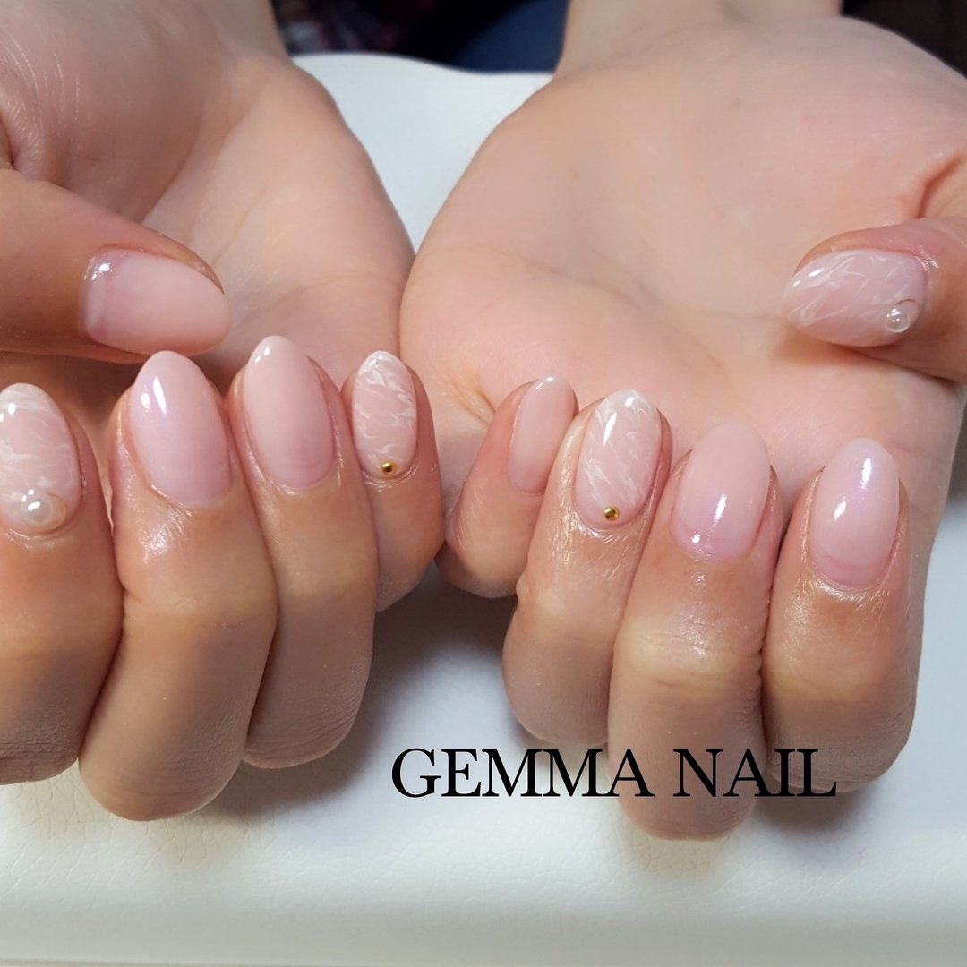 六本木ネイルサロン Gemma Nail のネイルデザイン マーブルネイル 六本木ネイルサロン ネイル深夜渋谷 Tredina