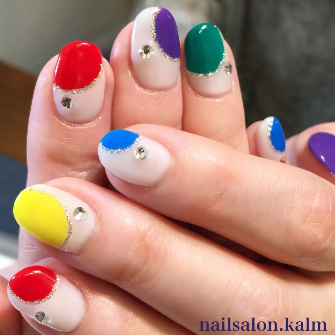 Nailsalon Kalmのネイルデザイン ネイル カラフル 春ネイル Tredina