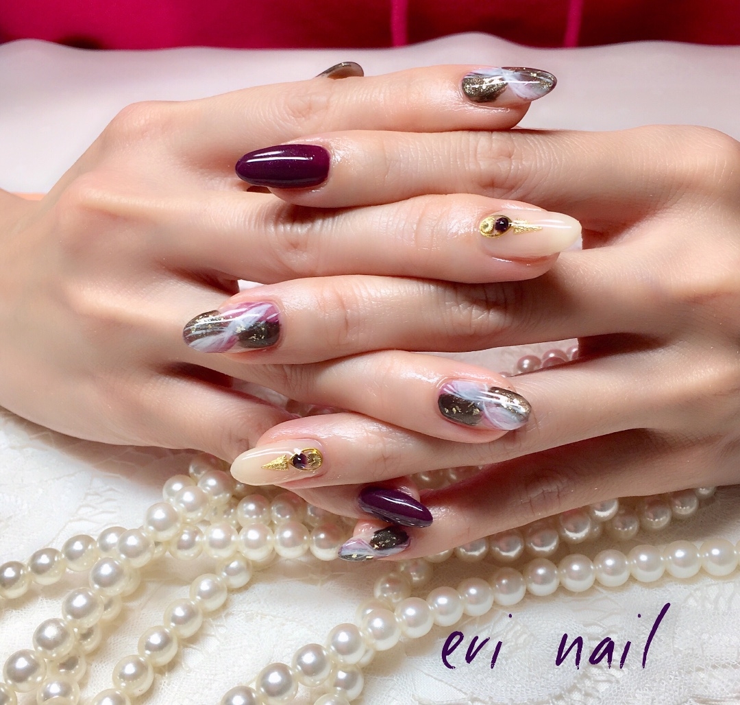 名古屋市天白区プライベートサロンeri Nailさんのネイルデザイン 個性