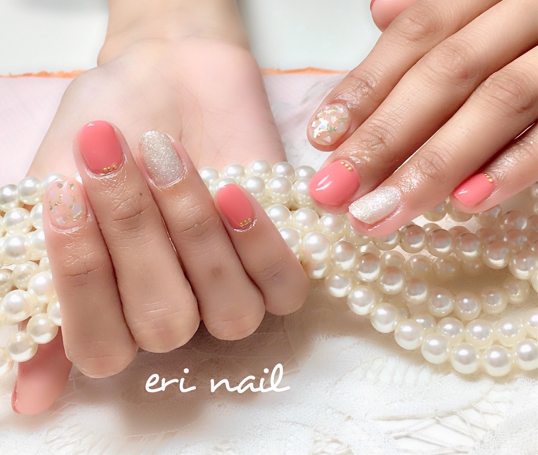 名古屋市天白区プライベートサロンeri Nailさんのネイルデザイン 春色