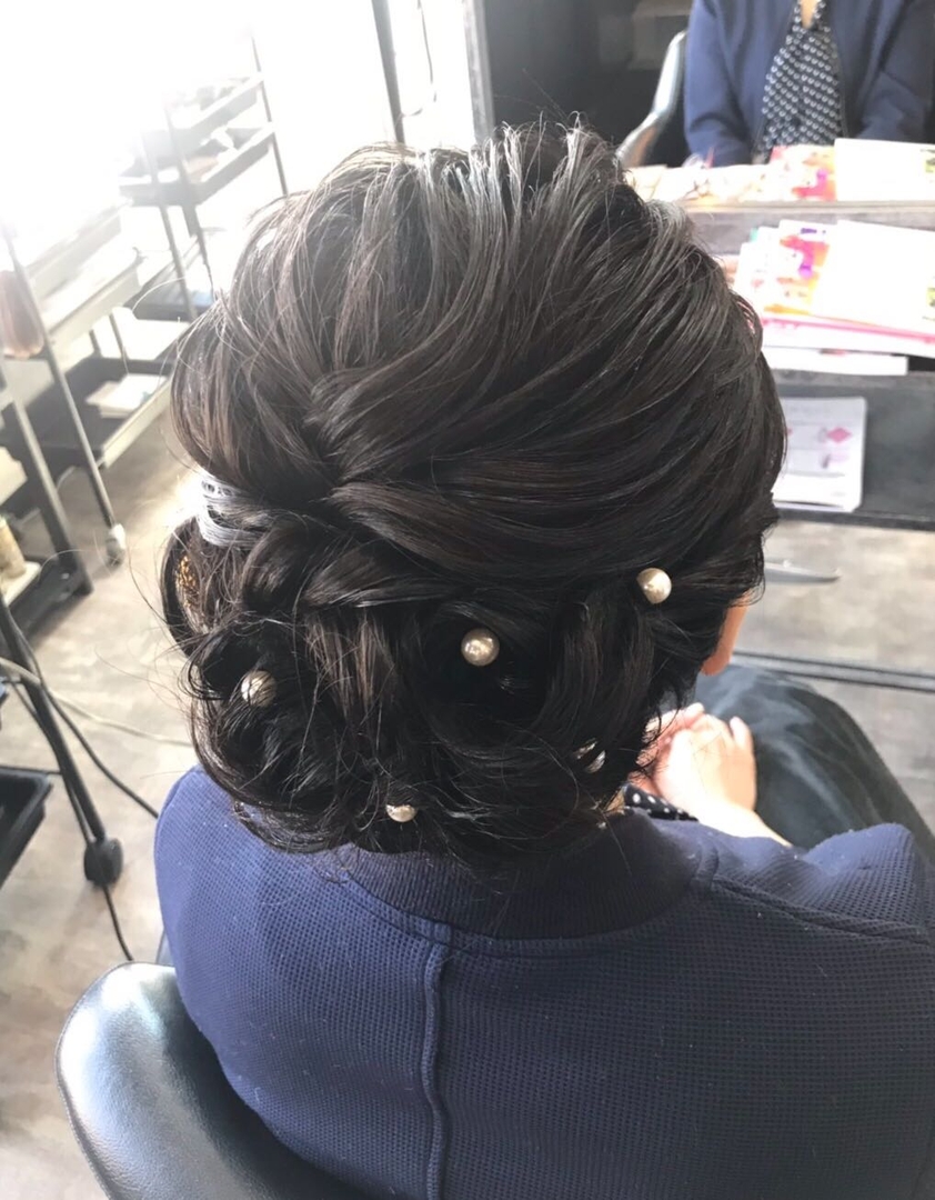 Non Edge 苫小牧 さんのヘアスタイル お子様の入学式の和装 着物 ヘ