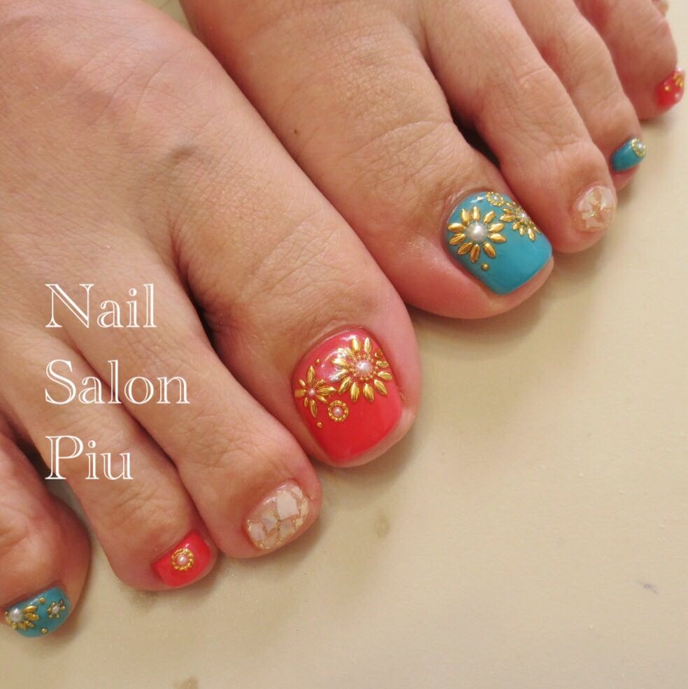 Nail Salon Piuのネイルデザイン ネイル 夏ネイル フットネイル Tredina