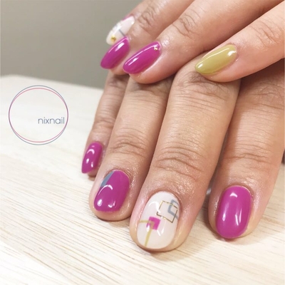 Nixnailのネイルデザイン シンプルネイル ジェルネイル Naildesign Tredina